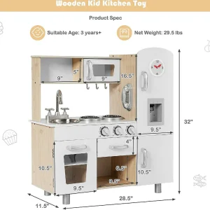 Oriental Trading Play Sets*Costway Vintage Play Kitchen Pretend Kids Cooking Playset Toys W/Water Dispense