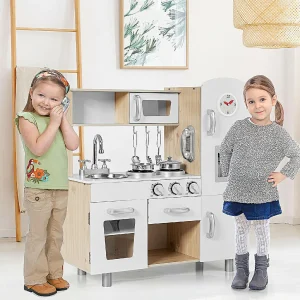 Oriental Trading Play Sets*Costway Vintage Play Kitchen Pretend Kids Cooking Playset Toys W/Water Dispense