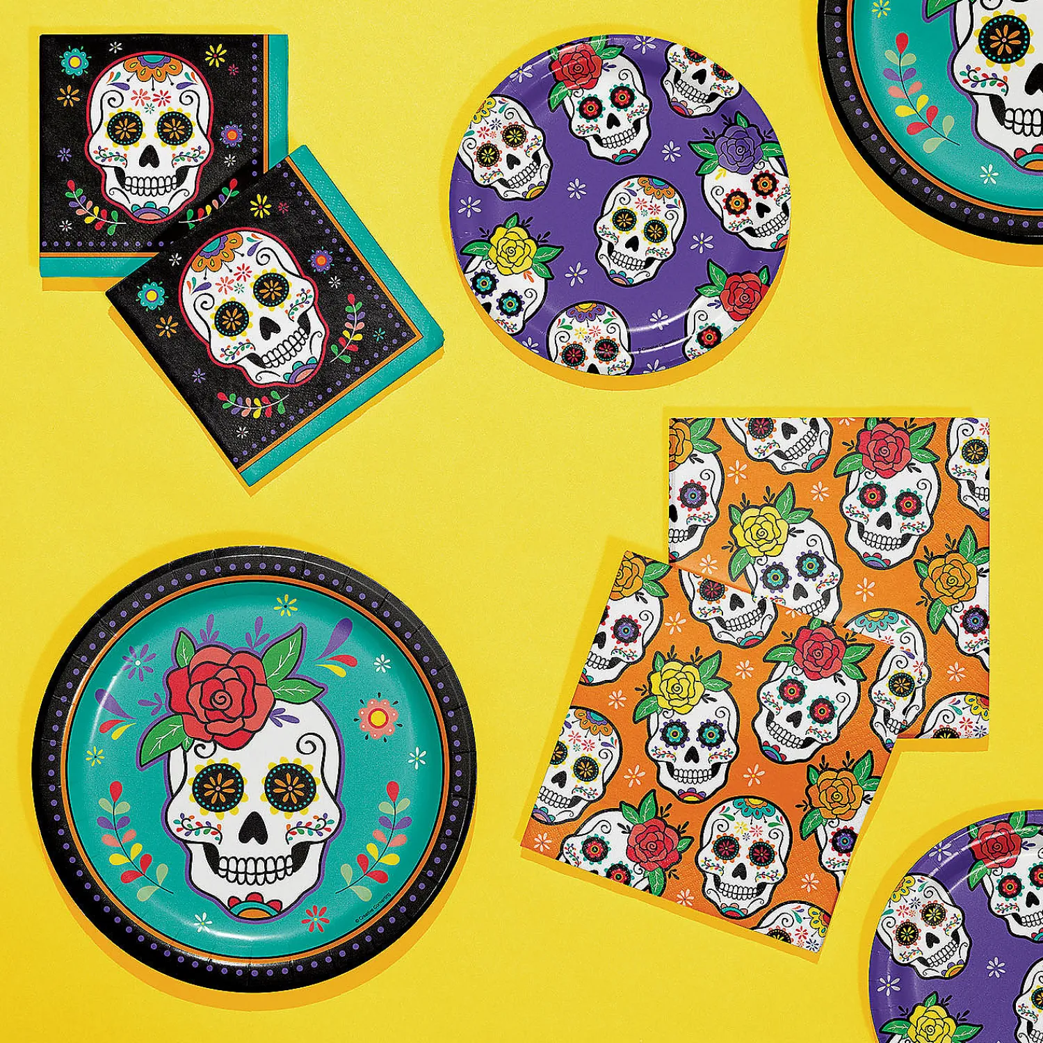 creative_converting_dia_d_0.webp Creative Converting Dia De Muertos Party Supplies Kit, 48 Ct<Oriental Trading Best Sale