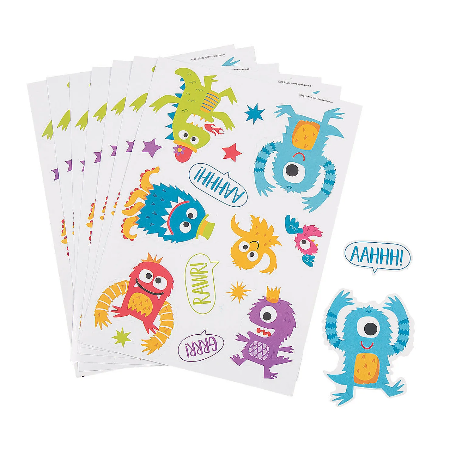 cute_monster_sticker_shee_0.webp Cute Monster Sticker Sheets - 24 Pc.<Oriental Trading Shop