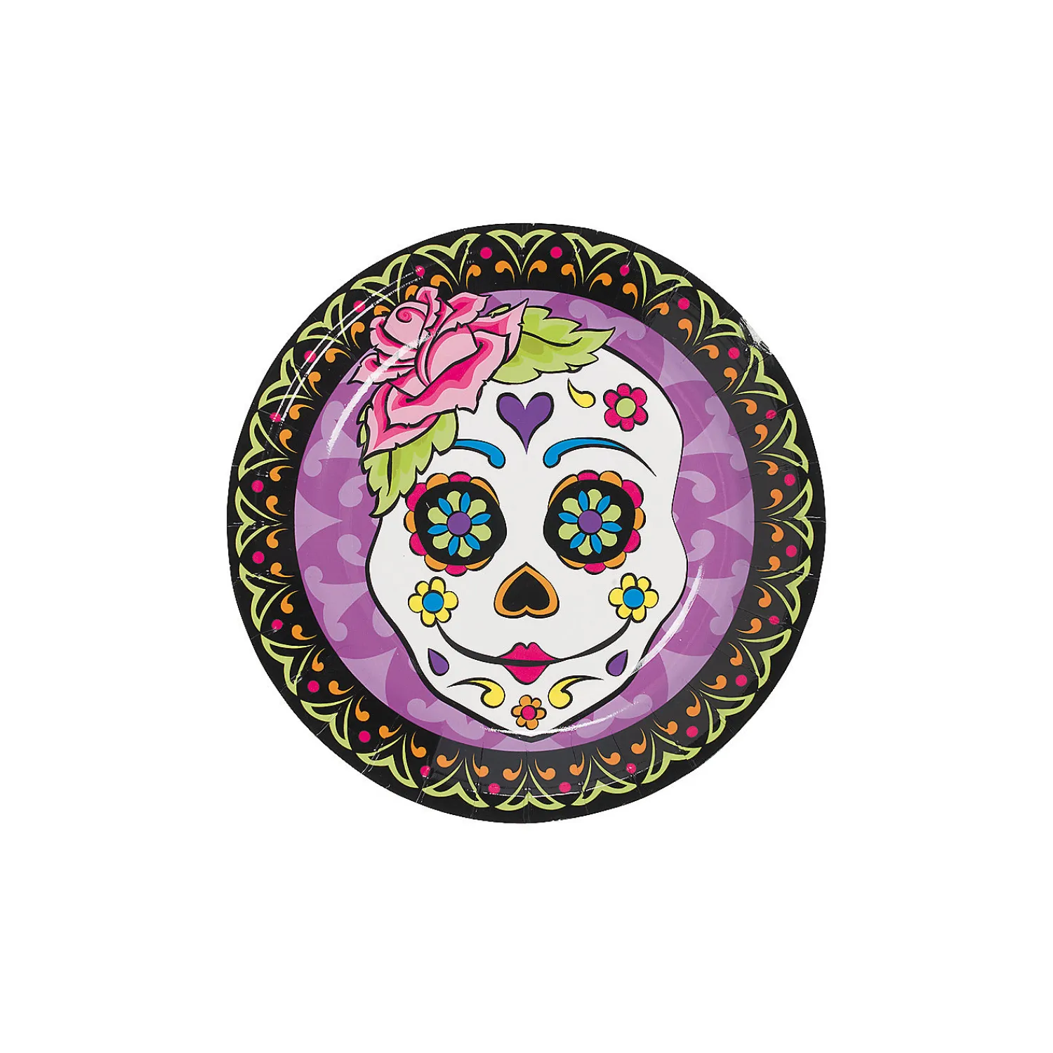 day_of_the_dead_party_pap_0.webp Day Of The Dead Party Paper Dessert Plates - 8 Ct.<Oriental Trading Online