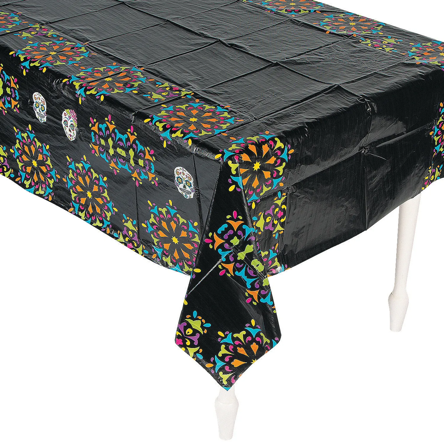 day_of_the_dead_plastic_t_0.webp Day Of The Dead Plastic Tablecloth<Oriental Trading Sale