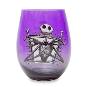 Disney Nightmare Before Christmas Jack Skellington Purple Stemless Wine Glass<Oriental Trading Clearance