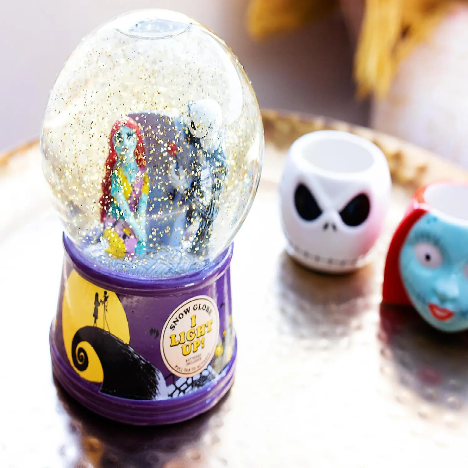 disney_nightmare_before_c_2.webp Disney Nightmare Before Christmas Jack & Sally Light-Up Snow Globe 6 Inches<Oriental Trading Cheap