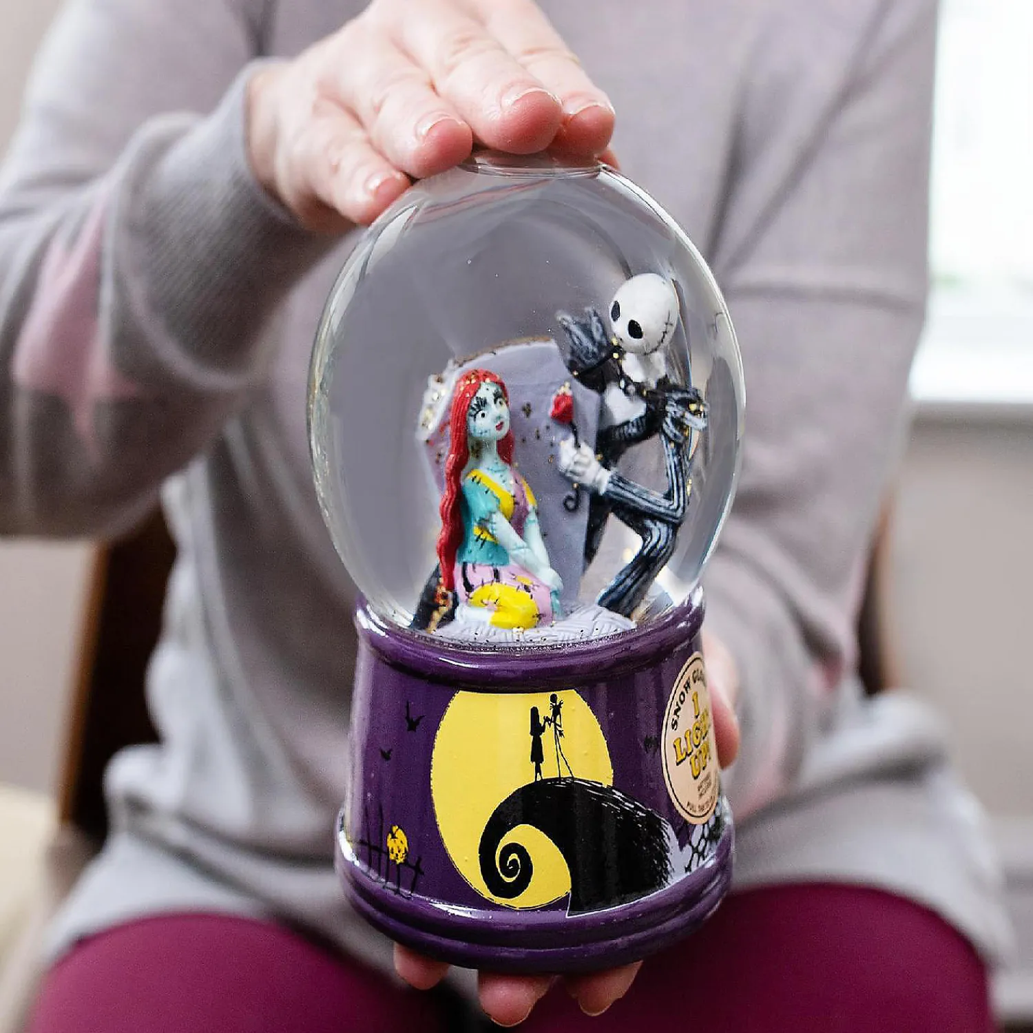 disney_nightmare_before_c_3.webp Disney Nightmare Before Christmas Jack & Sally Light-Up Snow Globe 6 Inches<Oriental Trading Cheap