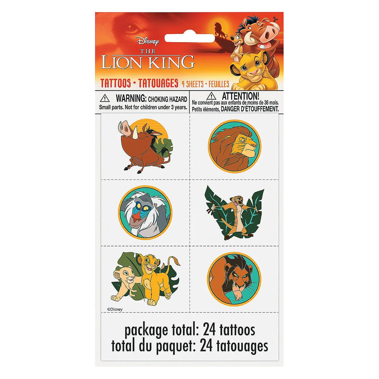 disney_the_lion_king_temp_0.webp Oriental Trading Temporary Tattoos*Disney The Lion King Temporary Tattoos - 24 Pc.