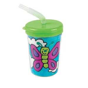 Diy Bpa-Free Plastic Cups With Lids & Straws - 12 Ct.<Oriental Trading Fashion