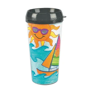 Diy Bpa-Free Plastic Travel Mugs - 6 Ct.<Oriental Trading Sale
