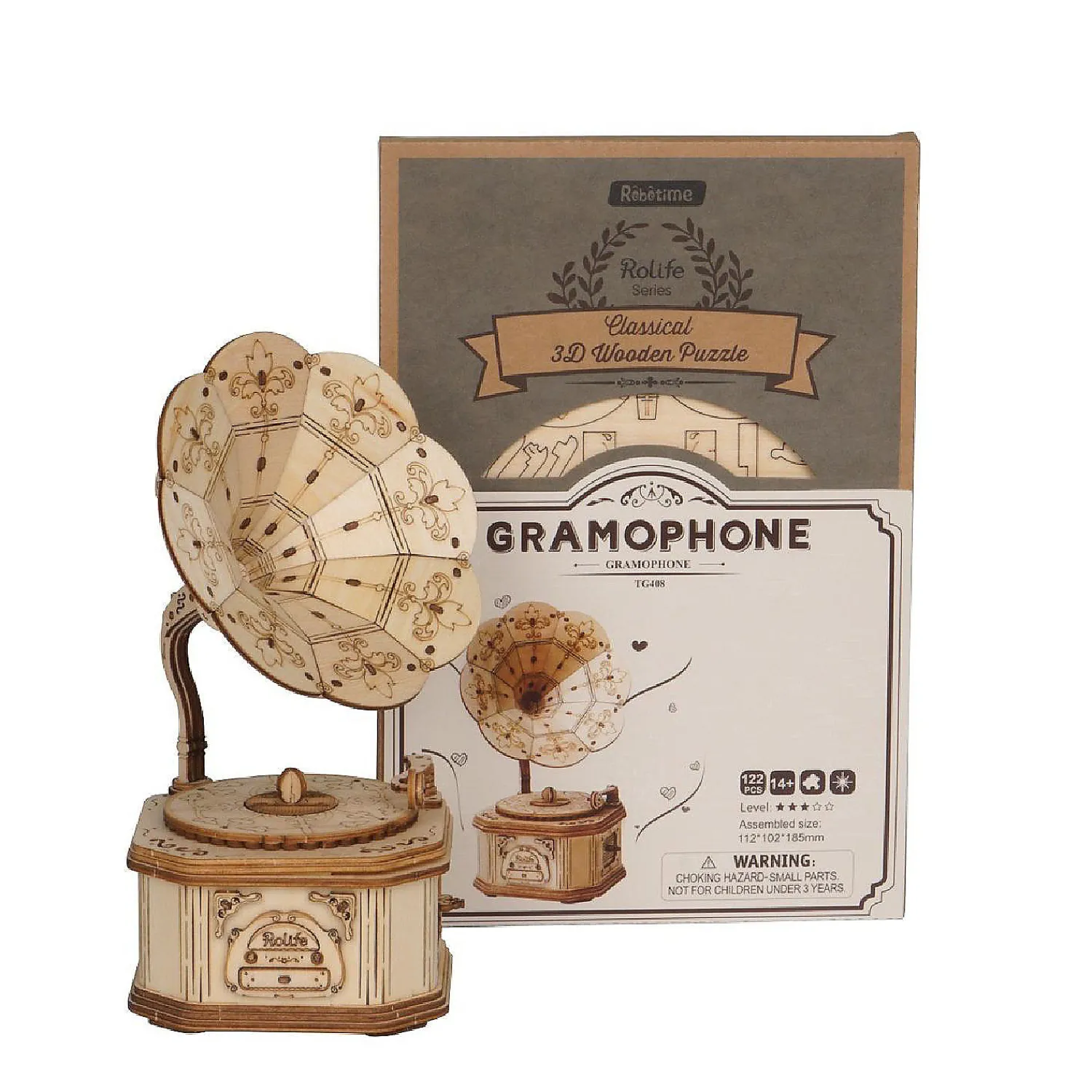 Oriental Trading Puzzles*Diy 3D Puzzle 2 Pack Vintage Camera And Gramophone