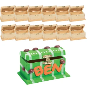Diy Unfinished Wood Treasure Boxes - 12 Pc.<Oriental Trading Cheap