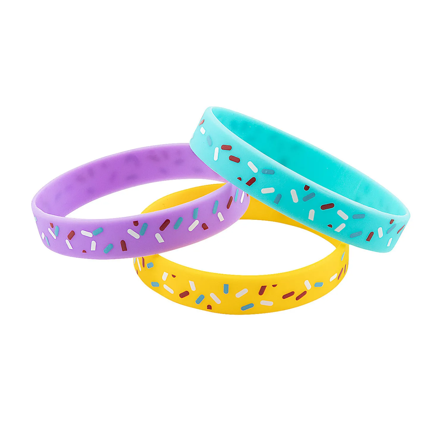 donut_sprinkles_rubber_br_0.webp Oriental Trading Bracelets*Donut Sprinkles Rubber Bracelets - 12 Pc.