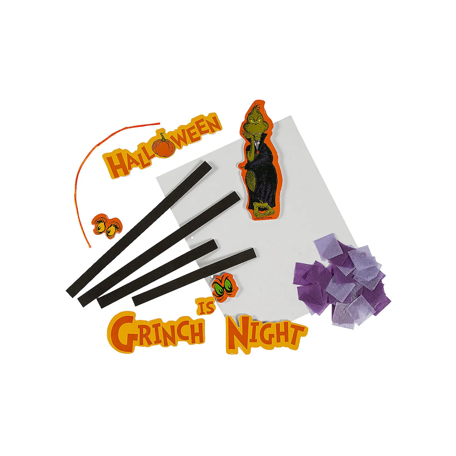 dr_seuss_the_grinch_hallo_1.webp Dr. Seuss™ The Grinch Halloween Tissue Paper Sign Craft Kit - Makes 12<Oriental Trading Outlet