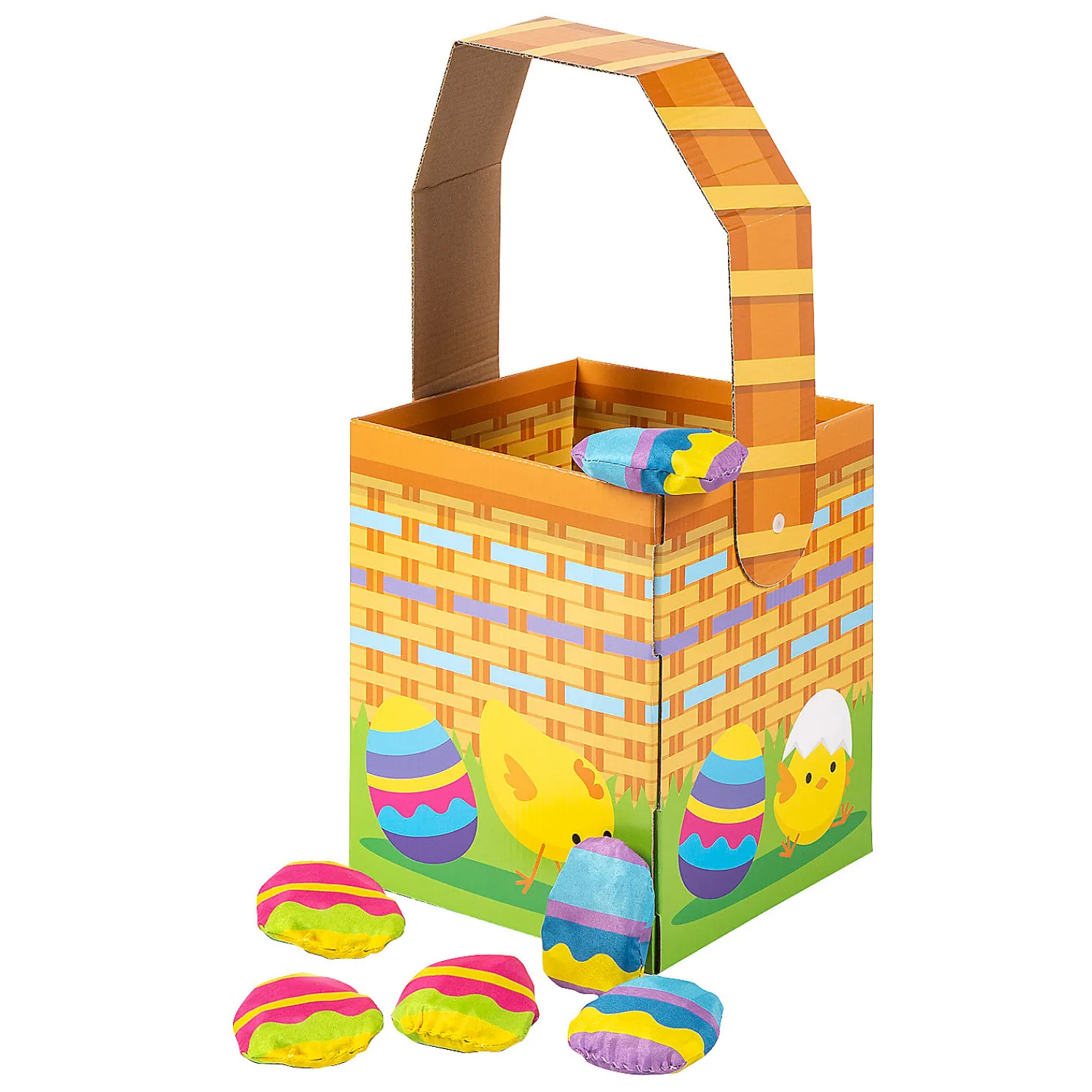 easter_basket_drop_bean_b_0.webp Oriental Trading Games*Easter Basket Drop Bean Bag Toss Game - 8 Pc.