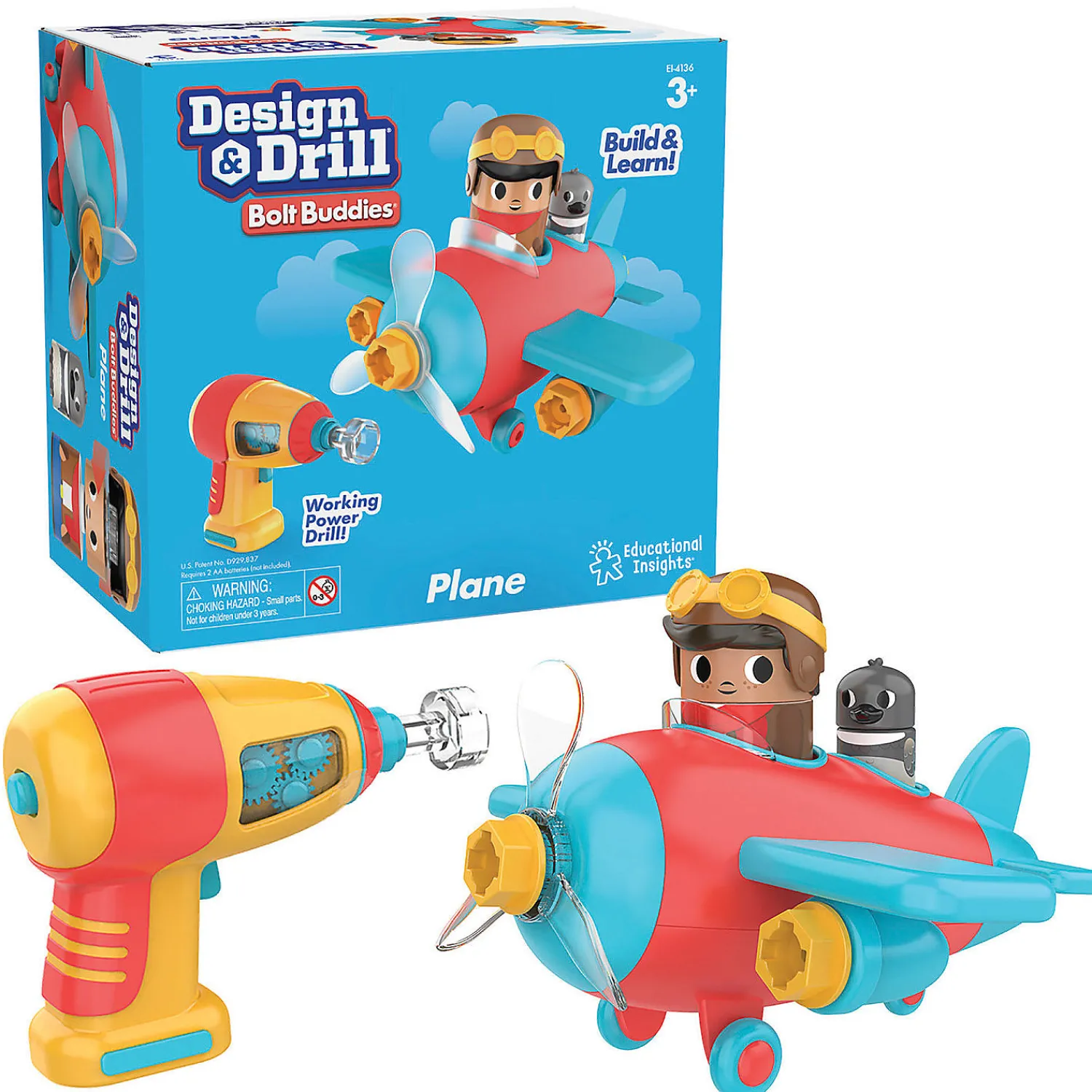 educational_insights_desi_0-1.webp Oriental Trading Pretend Play*Educational Insights Design & Drill Bolt Buddies Plane