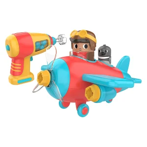 Oriental Trading Pretend Play*Educational Insights Design & Drill Bolt Buddies Plane
