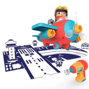 Oriental Trading Pretend Play*Educational Insights Design & Drill Bolt Buddies Plane