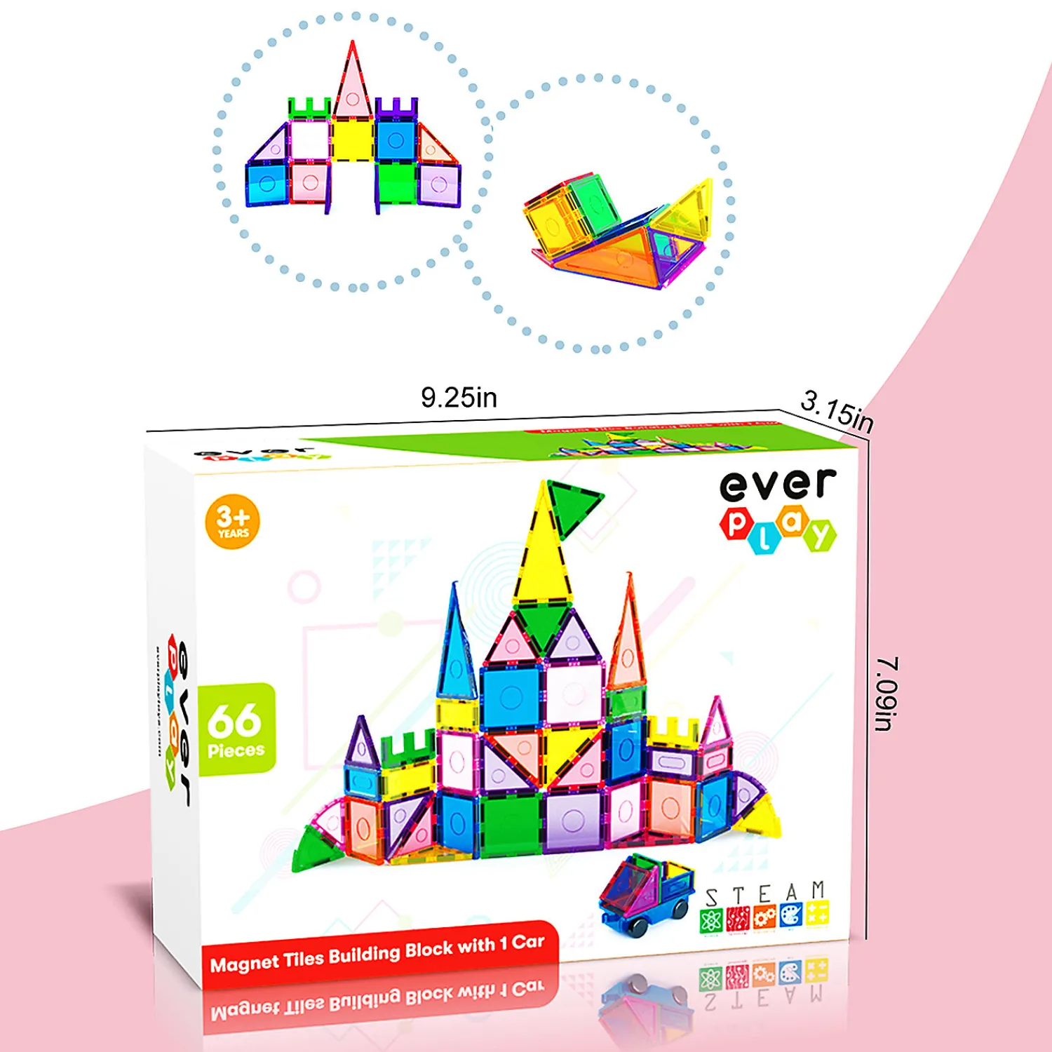 everplay_pcs_magnetic_til_1-1.webp Oriental Trading Building Blocks*Everplay 66Pcs Magnetic Tile Set