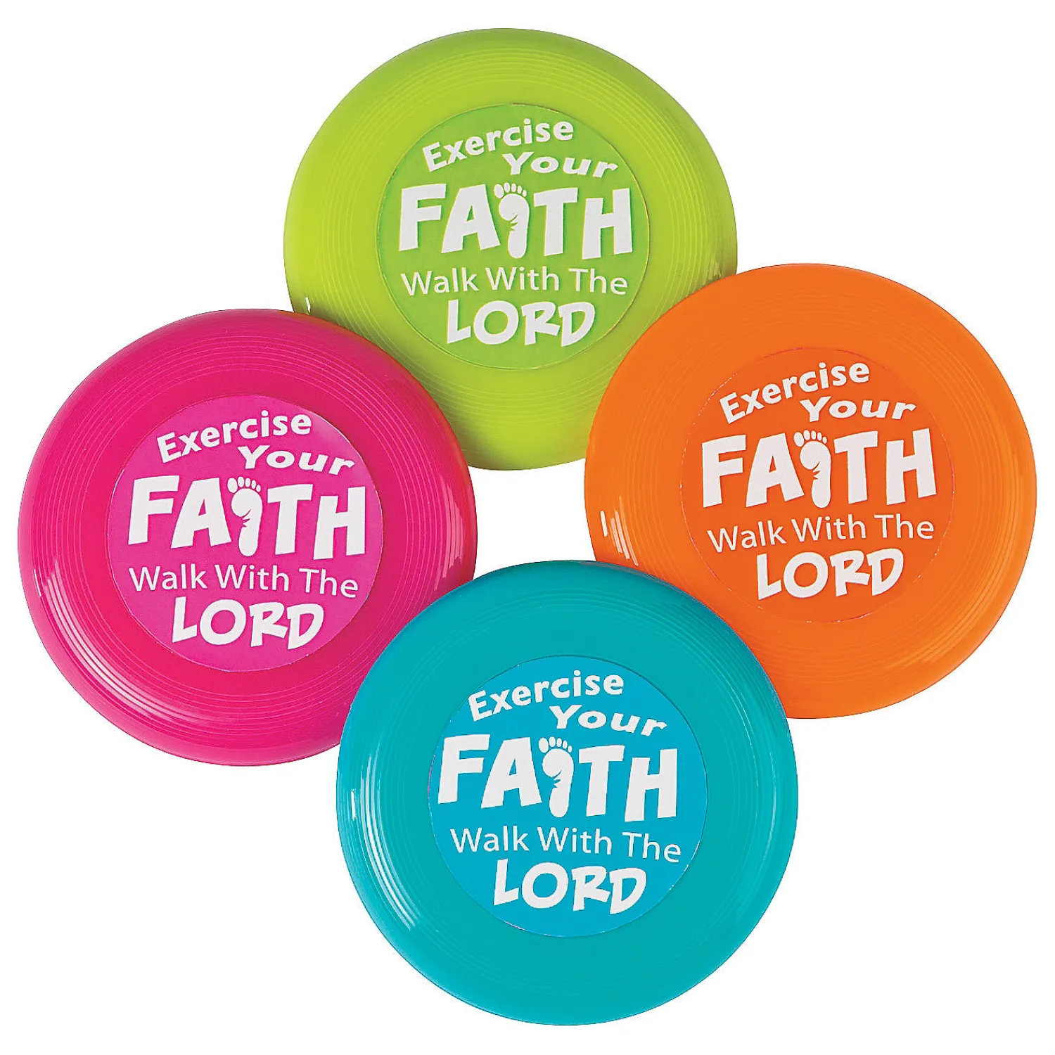 exercise_your_faith_mini__0.webp Exercise Your Faith Mini Flying Discs - 12 Pc.<Oriental Trading Clearance
