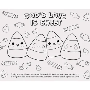 Oriental Trading Activity Books*Faith Candy Corn Fold-Up Activity Sheets - 24 Pc.