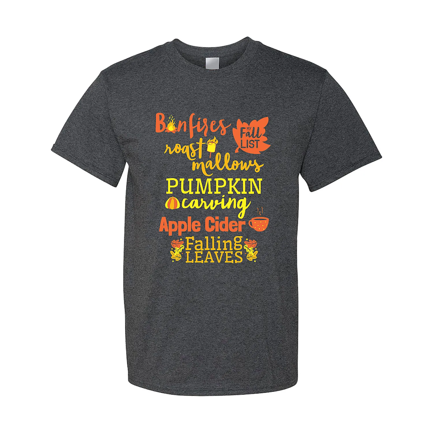 fall_bucket_list_adults_t_0.webp Fall Bucket List Adult's T-Shirt<Oriental Trading Discount