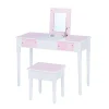 Oriental Trading Pretend Play*Fantasy Fields - Fashion Twinkle Star Prints Kate Play Vanity With Storage - Pink / White