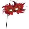 Feather Mask With Stick<Oriental Trading Store
