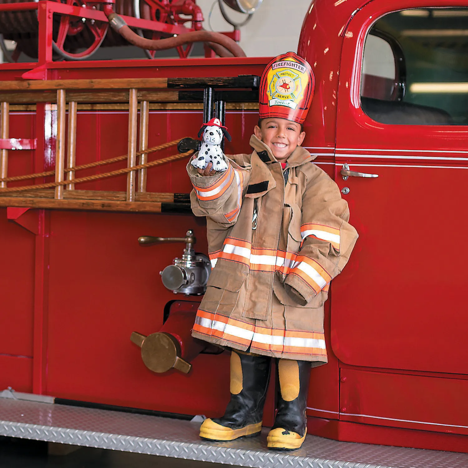 fire_hat_stuffed_dalmatia_1.webp Oriental Trading Stuffed Animals & Plush Toys*Fire Hat Stuffed Dalmatians - 12 Pc.