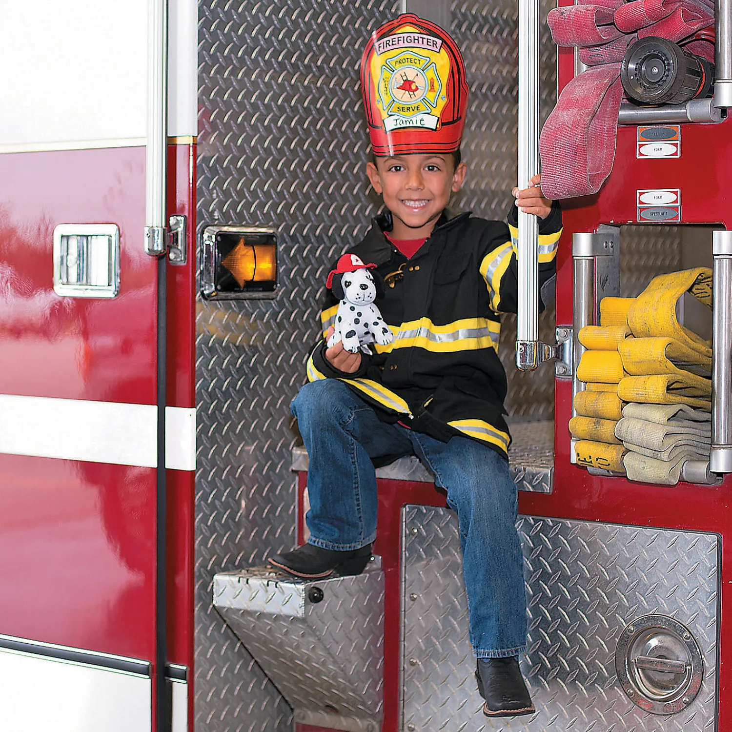 fire_hat_stuffed_dalmatia_2.webp Oriental Trading Stuffed Animals & Plush Toys*Fire Hat Stuffed Dalmatians - 12 Pc.