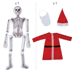 5-Foot Skeleton Plush Santa Outfit Kit - 4 Pc.<Oriental Trading Hot