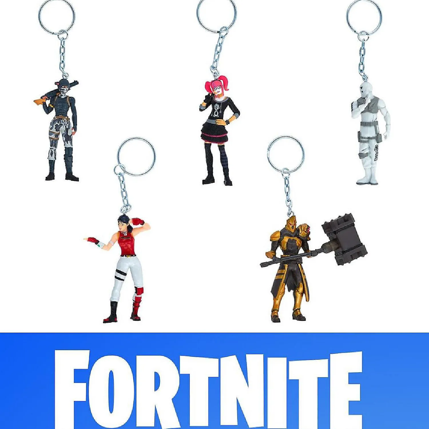 fortnite_keychains_pk_eli_0.webp Oriental Trading Character Toys*Fortnite Keychains 5Pk Elite Agent Lace Scratch Scarlet Ultima Knight Gold Pmi International