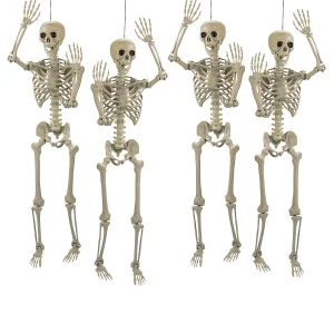 5 Ft. Life Size Posable Skeleton Halloween Decoration - 4 Pc.<Oriental Trading New