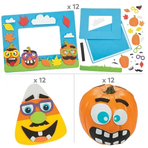 Funny Face Pumpkin Craft Kit Assortment - Makes 36<Oriental Trading Flash Sale
