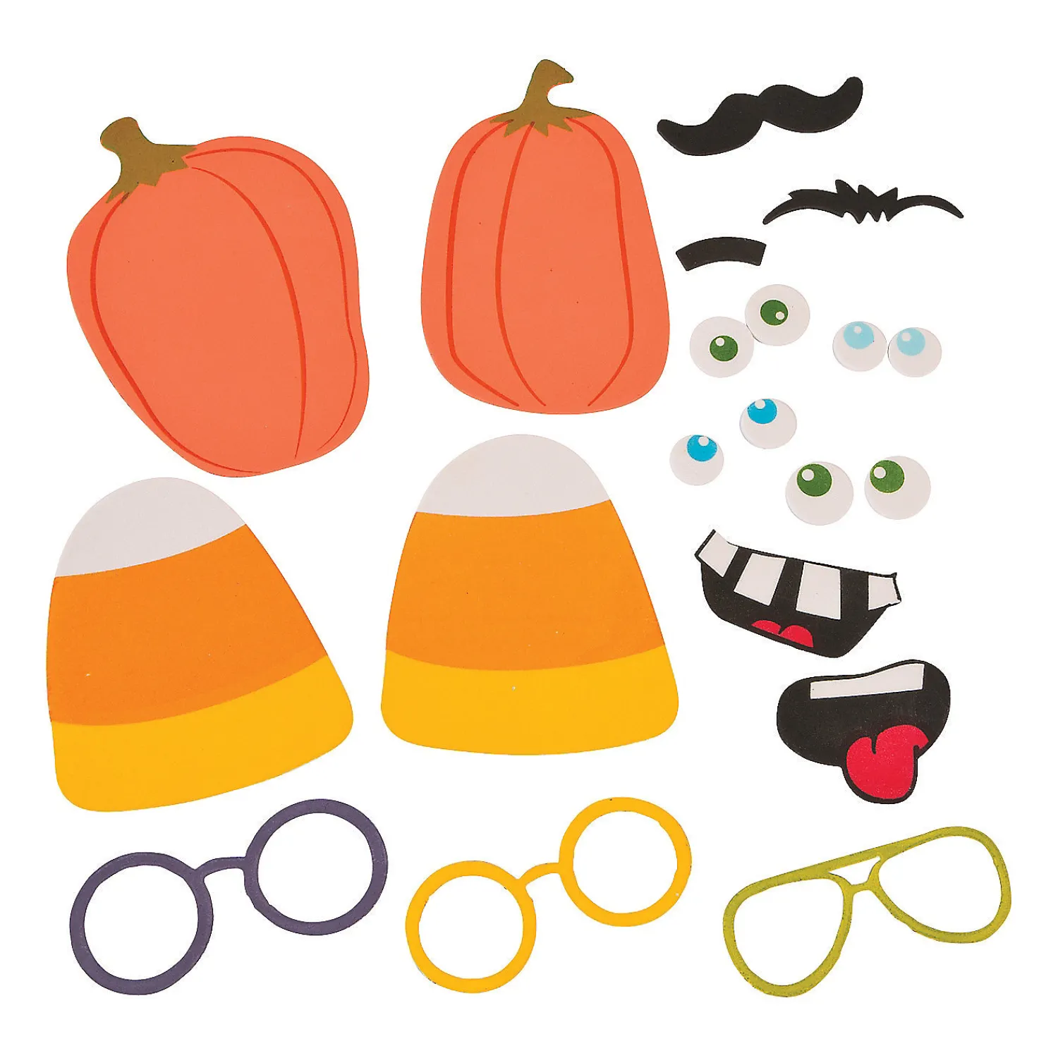 funny_halloween_face_magn_1.webp Funny Halloween Face Magnet Craft Kit - Makes 12<Oriental Trading New