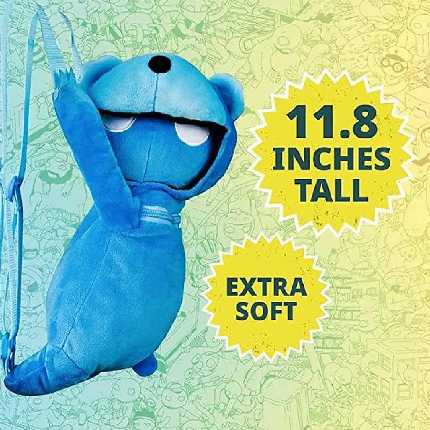 gang_beasts_blue_bear_plu_0.webp Oriental Trading Character Toys*Gang Beasts Blue Bear Plush Backpack School Bag Video Game Character Pmi International