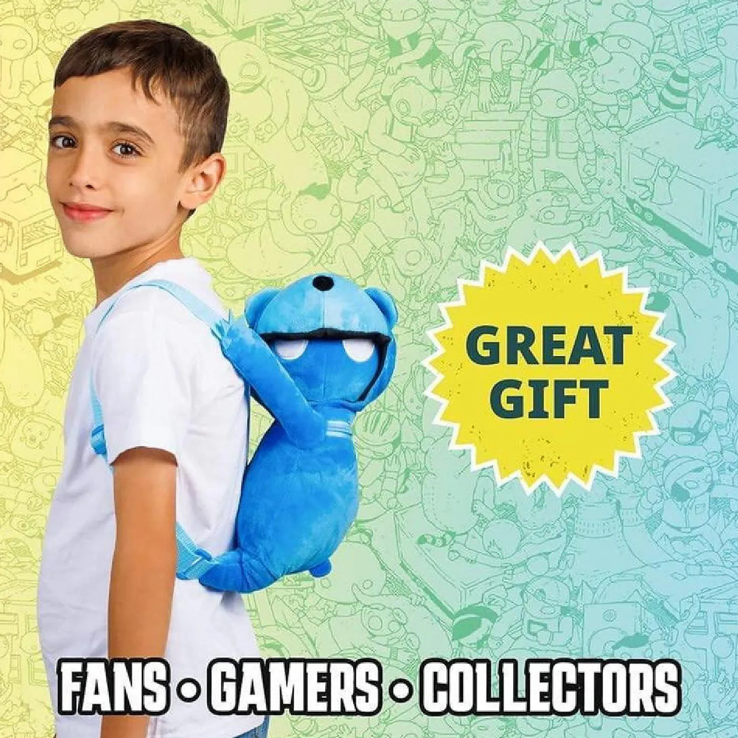 gang_beasts_blue_bear_plu_1.webp Oriental Trading Character Toys*Gang Beasts Blue Bear Plush Backpack School Bag Video Game Character Pmi International