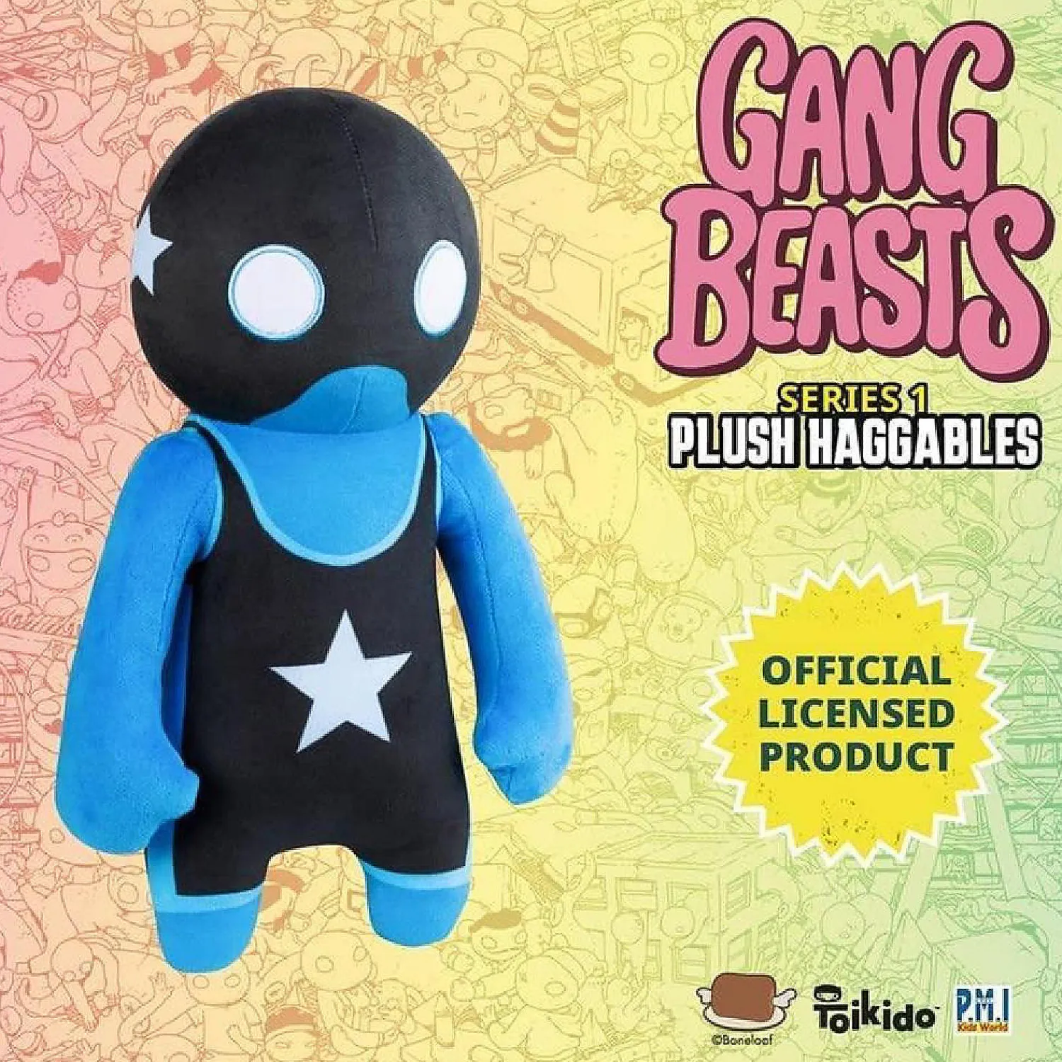 gang_beasts_blue_wrestler_2.webp Oriental Trading Character Toys*Gang Beasts Blue Wrestler Plush 12" Video Game Character Doll Figure Pmi International
