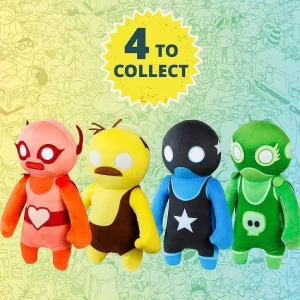 Oriental Trading Character Toys*Gang Beasts Yellow And Green Wrestler Plush 2Pk 12