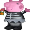 Gemmy Airblown Inflatable Peppa Pig In Skeleton Costume 4.5 Ft Tall Pink<Oriental Trading Best