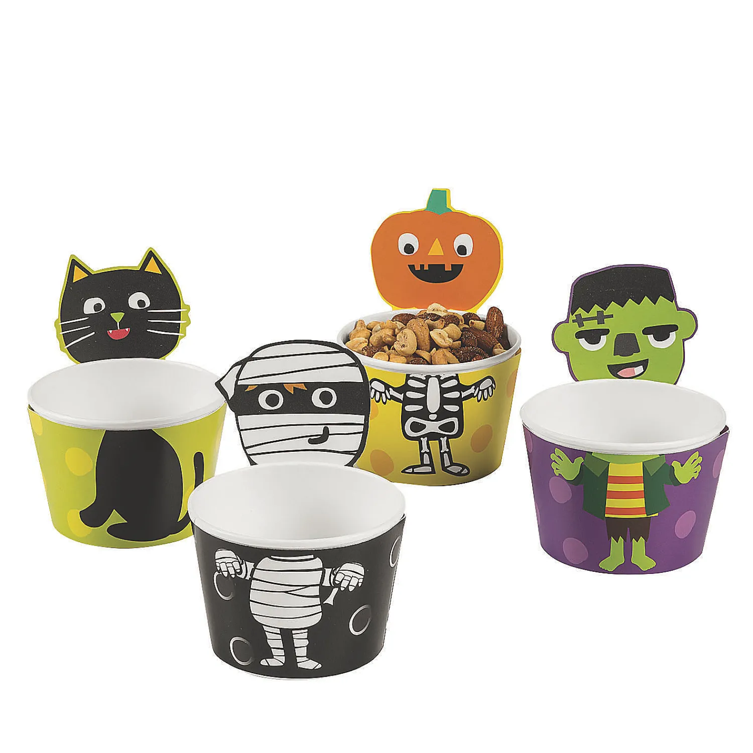ghoul_gang_disposable_pap_0.webp Ghoul Gang Disposable Paper Snack Cups - 12 Pc.<Oriental Trading Online