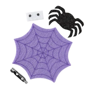 Glitter Felt Halloween Spider Pin Craft Kit - Makes 12<Oriental Trading Outlet
