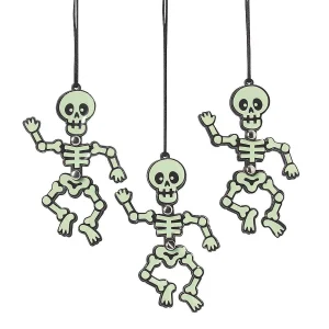Glow-In-The-Dark Dancing Skeleton Necklaces - 12 Pc.<Oriental Trading New
