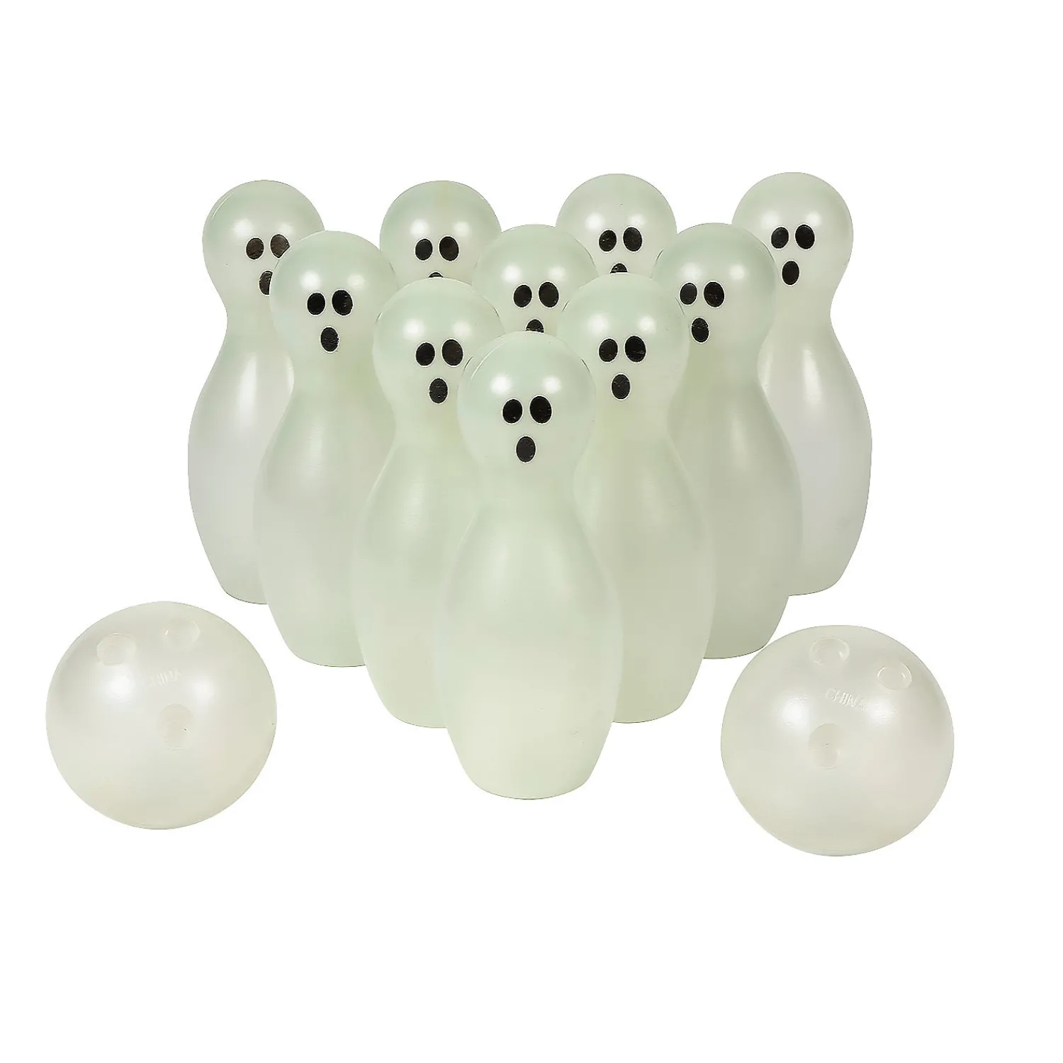 glowinthedark_halloween_g_1.webp Glow-In-The-Dark Halloween Ghost Bowling Kit<Oriental Trading Hot