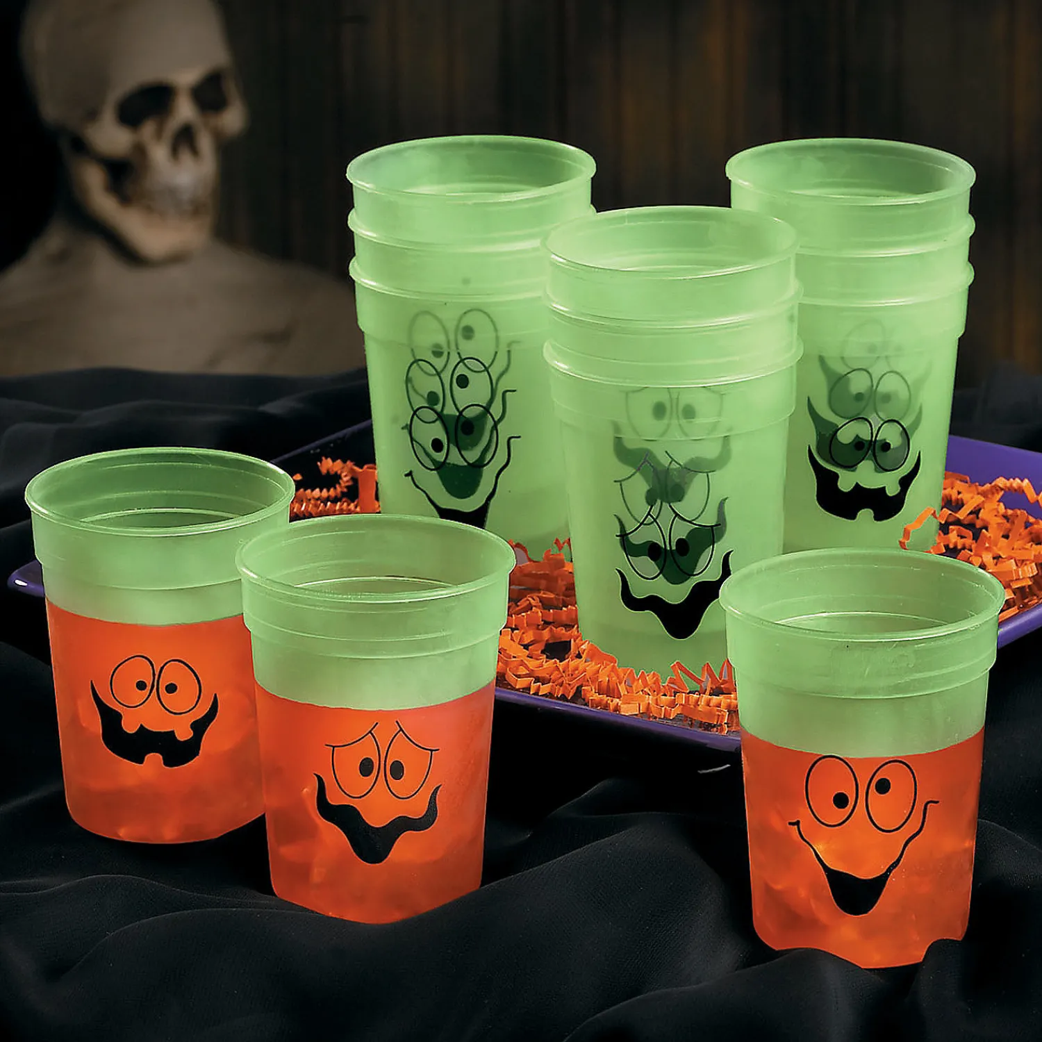 glowinthedark_spooky_face_2.webp Glow-In-The-Dark Spooky Face Halloween Bpa-Free Plastic Cups - 12 Ct.<Oriental Trading Cheap
