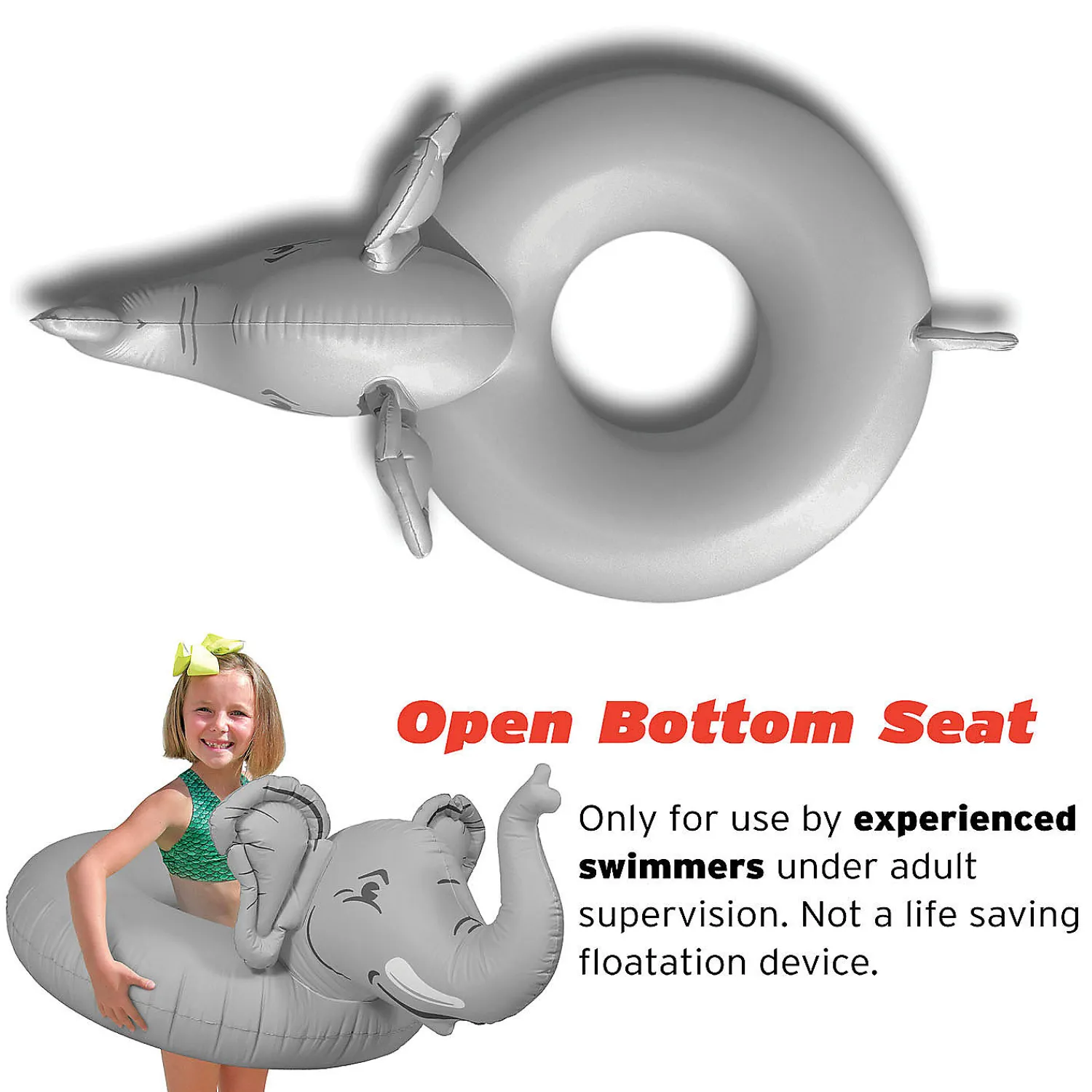 gofloats_trunks_the_eleph_4.webp Gofloats 'Trunks The Elephant' Jr Pool Float Party Tube<Oriental Trading Cheap