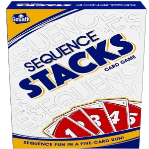 Oriental Trading Playing Cards*Goliath Sequence Stacks Card Game - Sequence Fun In A Five-Card Run , White