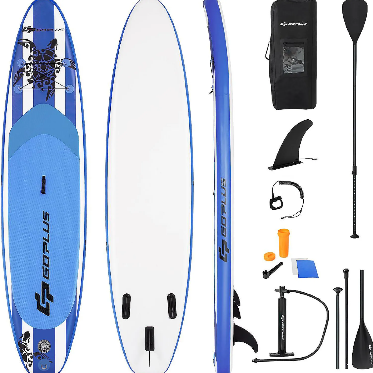 goplus__inflatable_stand__0-1.webp Goplus 11' Inflatable Stand Up Paddle Board Sup W/Carrying Bag Aluminum Paddle<Oriental Trading Best Sale
