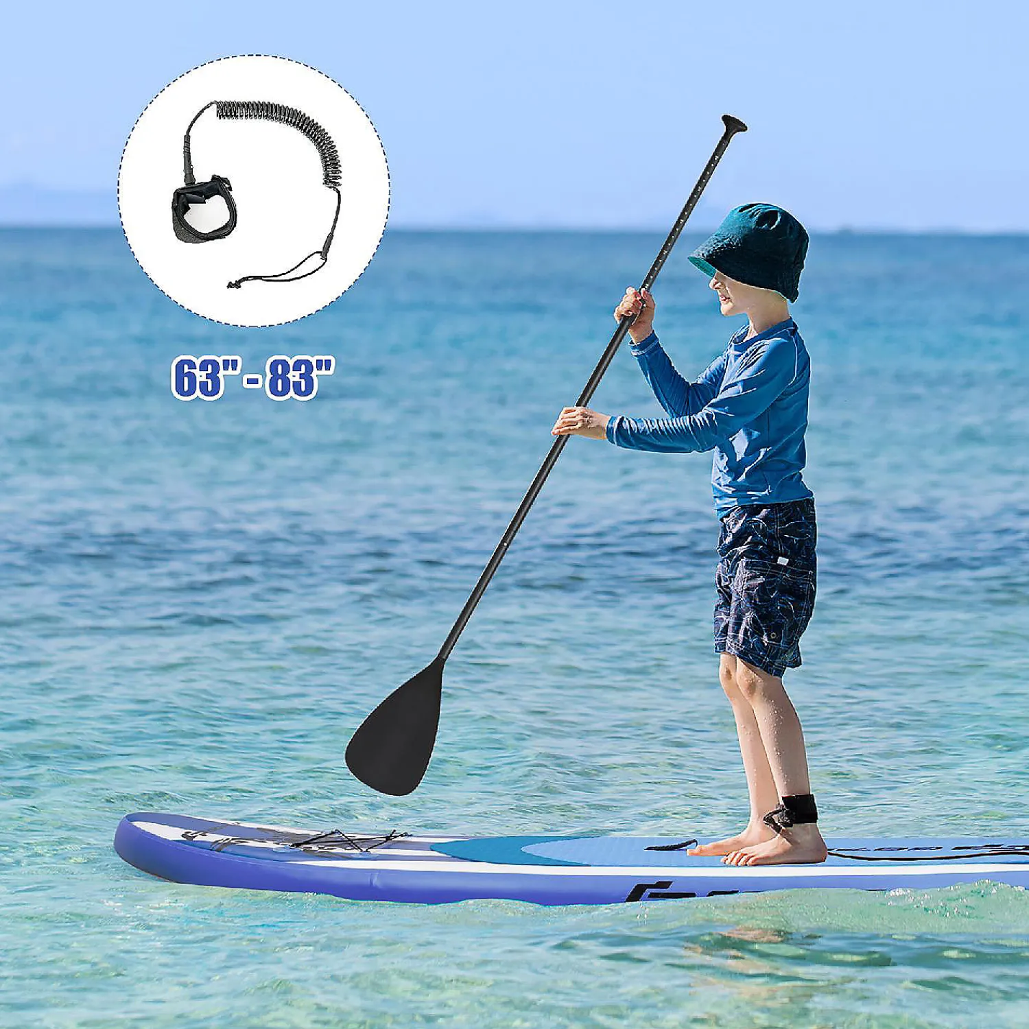 goplus__inflatable_stand__2-1.webp Goplus 11' Inflatable Stand Up Paddle Board Sup W/Carrying Bag Aluminum Paddle<Oriental Trading Best Sale