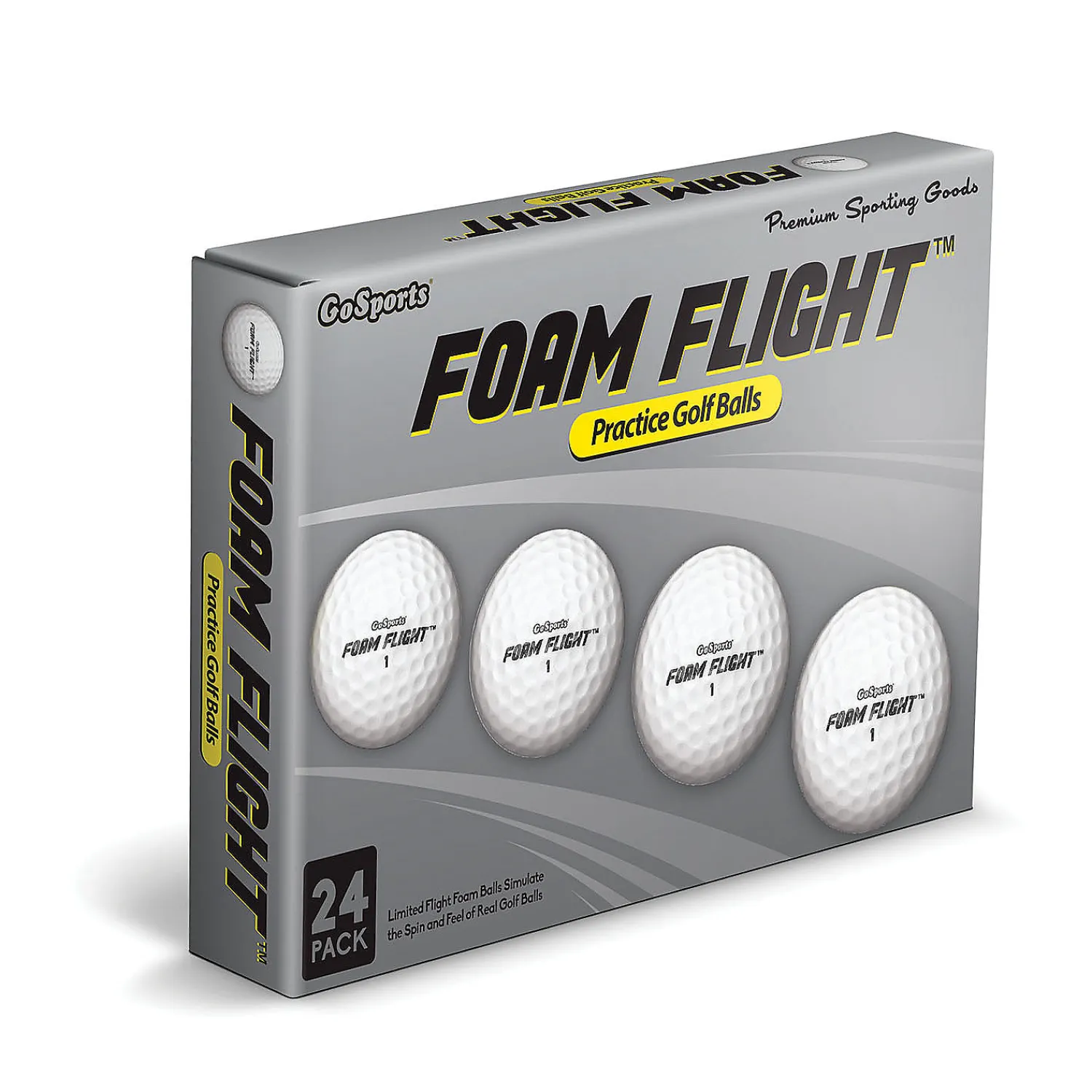 gosports_foam_flight_prac_2.webp Gosports Foam Flight Practice Golf Balls 24 Pack - White<Oriental Trading Hot