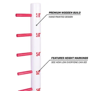 Gosports Get Low Limbo Premium Wooden Limbo Game, Sets Up In Seconds - Fun For Kids & Adults, White, Red<Oriental Trading Fashion