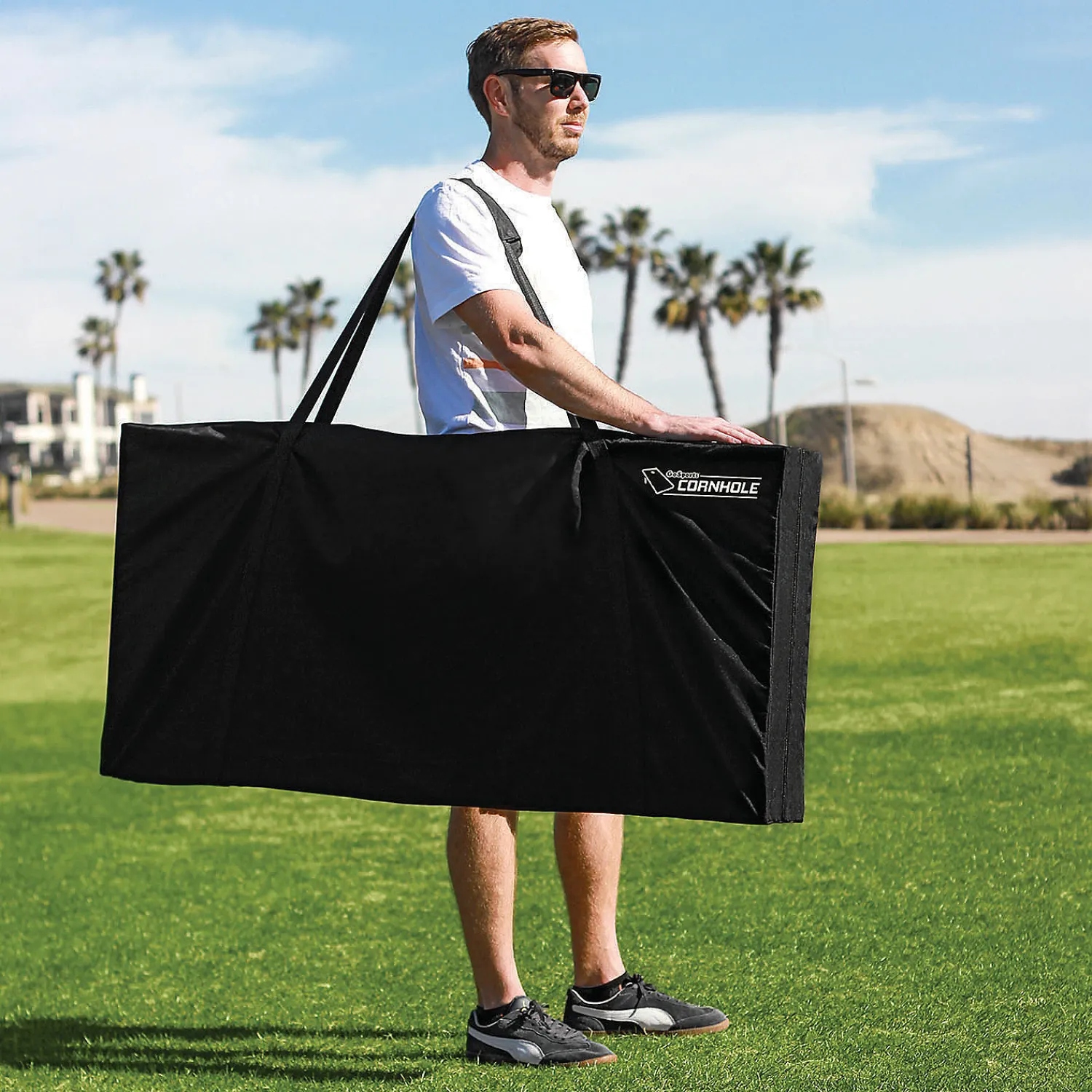 gosports_regulation_size__4.webp Gosports Regulation Size Wooden Cornhole Set With White Finish - Includes Carrying Case<Oriental Trading Cheap